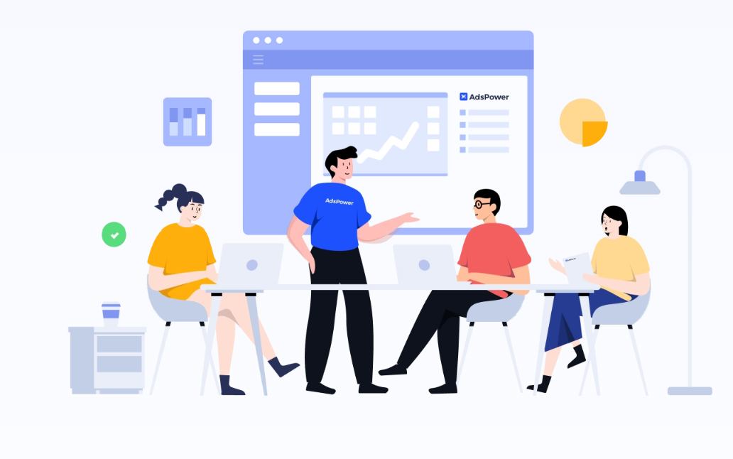 AdsPower 团队围绕指纹浏览器和多账号管理持续打磨产品的故事插画
